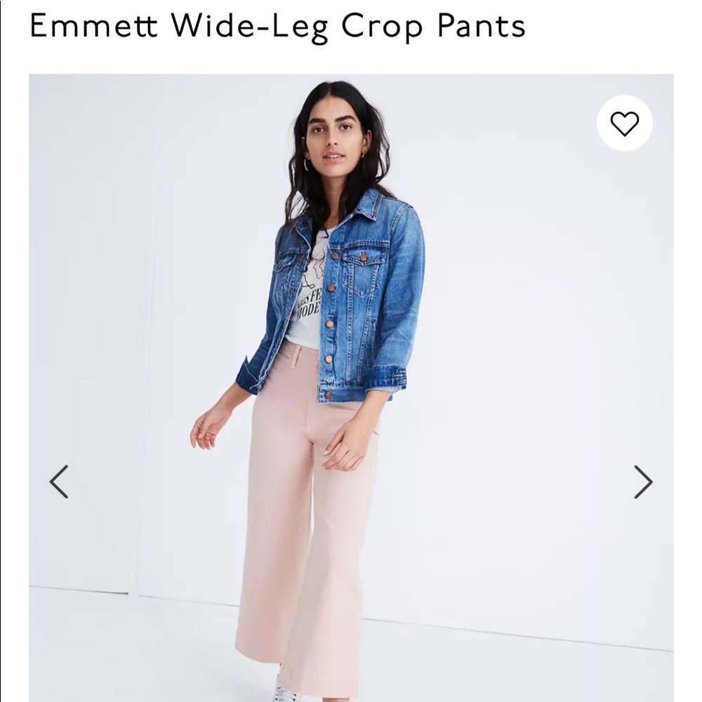 Madewell Emmett Wide-Leg Crop Pants 24